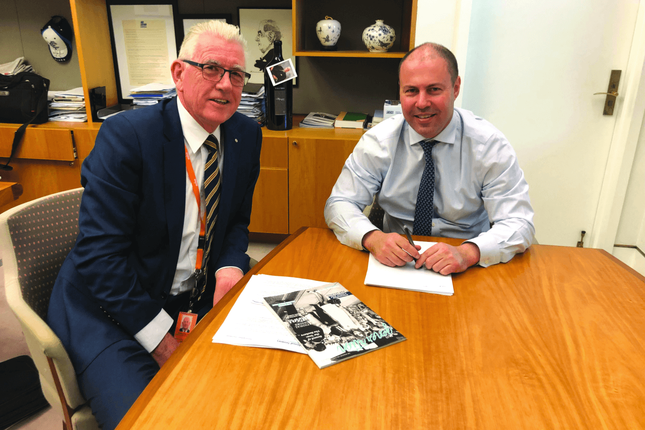 National Seniors Chief Advocate Ian Henschke and Treasurer Josh Frydenberg