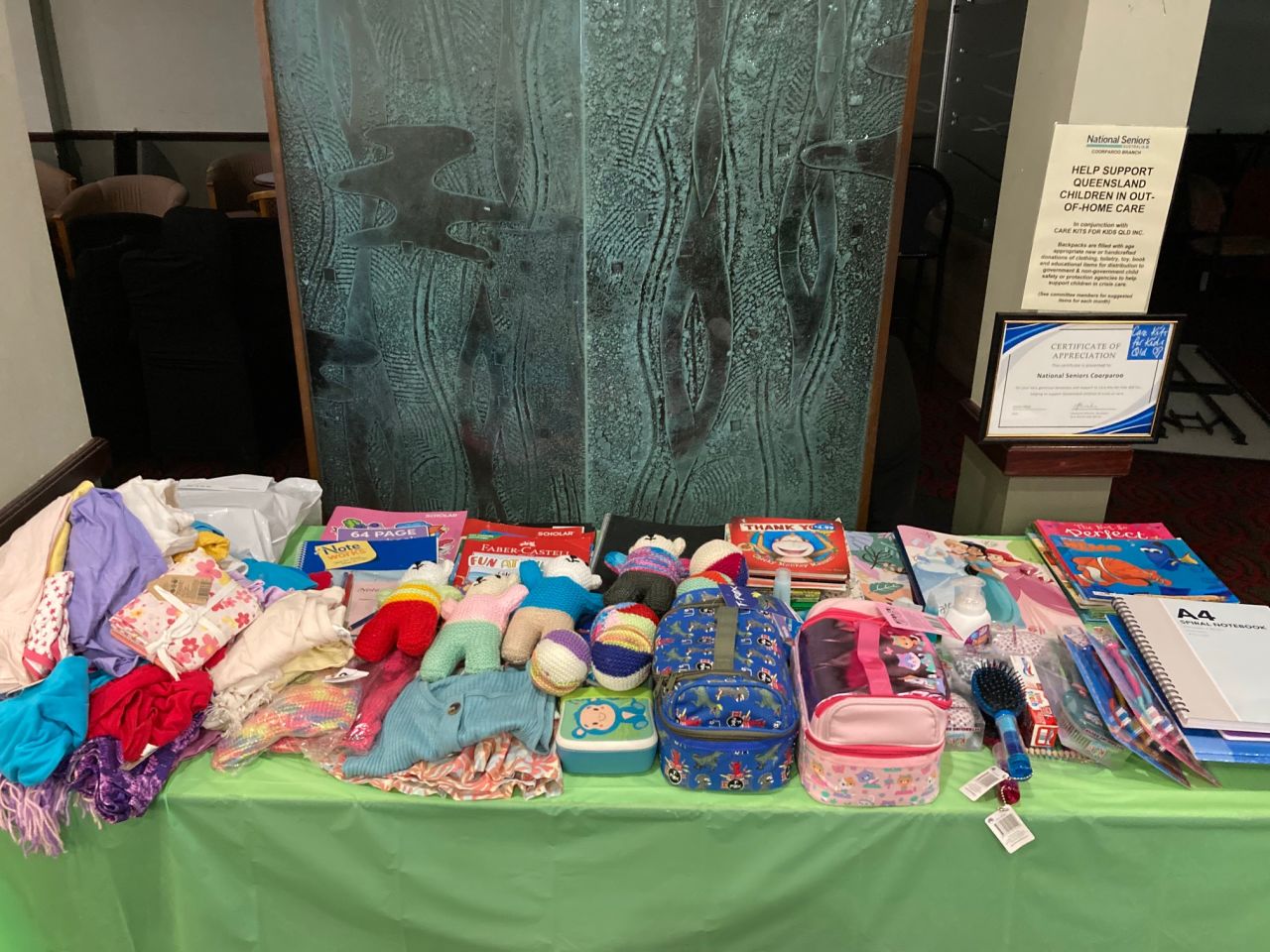 Items donated to Care Kits For Kids Qld Inc - March 2022