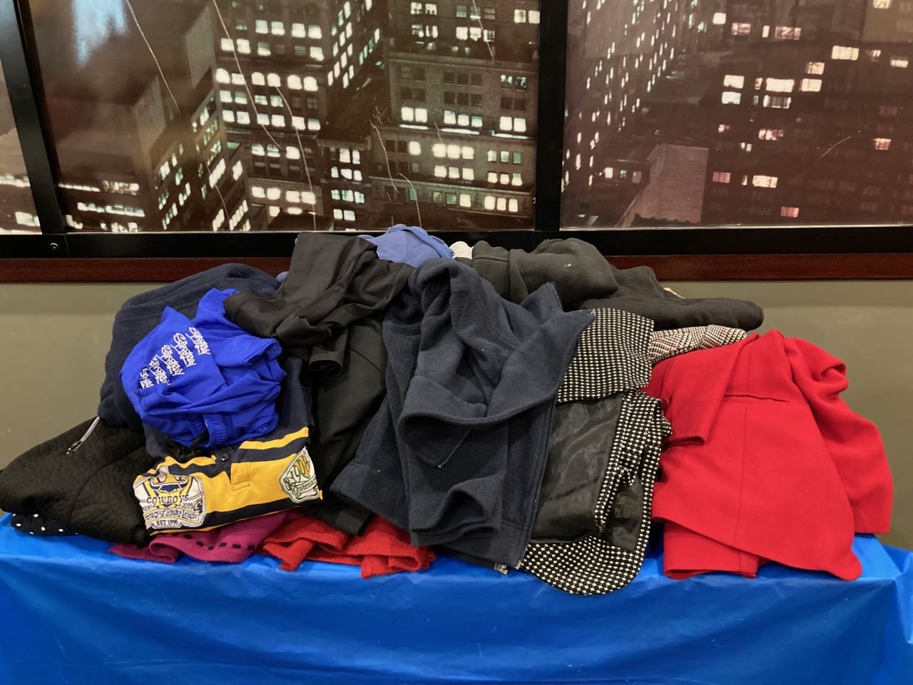 Member donations to our branch Winter Coat drive for charity at June 2023 meeting