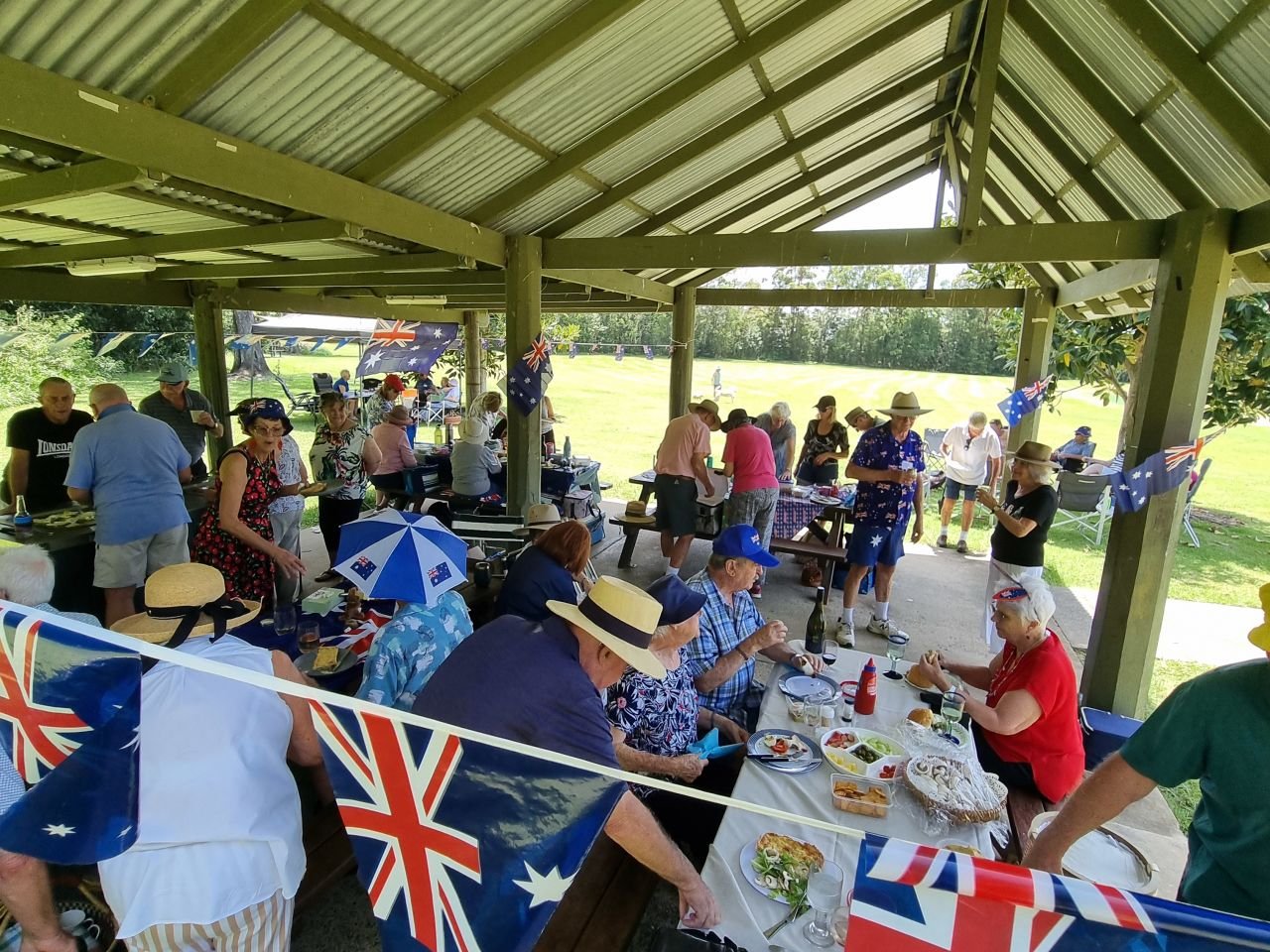 Australia Day BBQ at Sancrox Reserve. What a beautiful day! the weather was perfect, the company was perfect and everyone had a great time celebrating our wonderful country. We are so lucky to live in a free and egalitarian society. 26/2/25