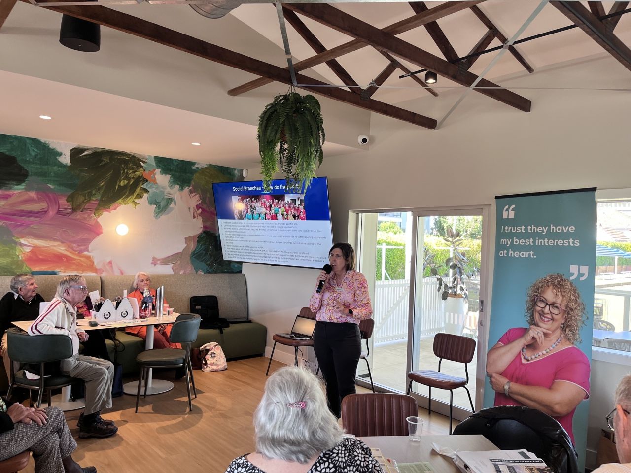 NSA Community Engagement Manager, Karen Furnivall, updated members at July 2026 meeting on current advocacy activities as well as club options