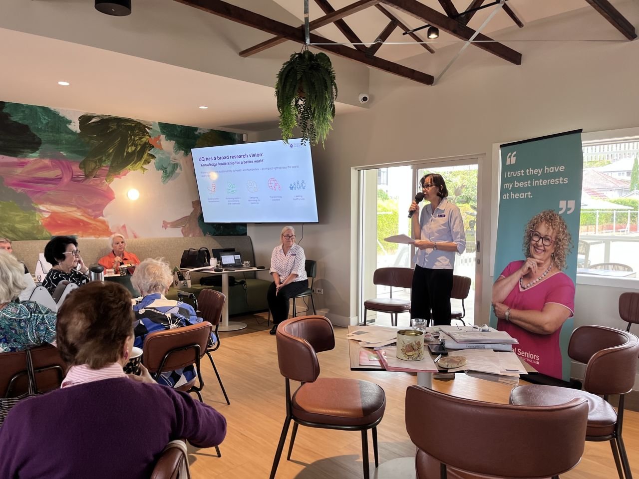 Guest speaker Margaret Hammer from University of Queensland during the October 2026 meeting