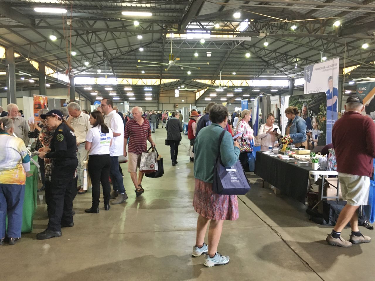 The Seniors EXPO at Toowoomba Show pavilion on 20 October 2022 attracted  105 exhibits and almost 1500 visitors despite inclement weather.