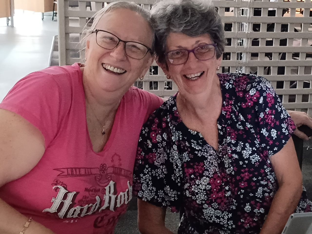 Sue McCloy & Deb Tedge clearly having a wonderful time at the first Digital Skills workshop.