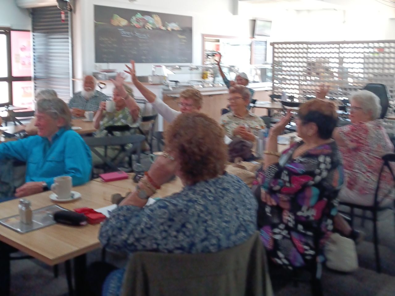 Thanks so much to Childers Artspace Gallery Director, Rebecca McDuff and Childers Library Co-ordinator Kim Green for their entertaining and informative session at the Branch's October catch up today.

Attendees were surprised to discover just how much hap