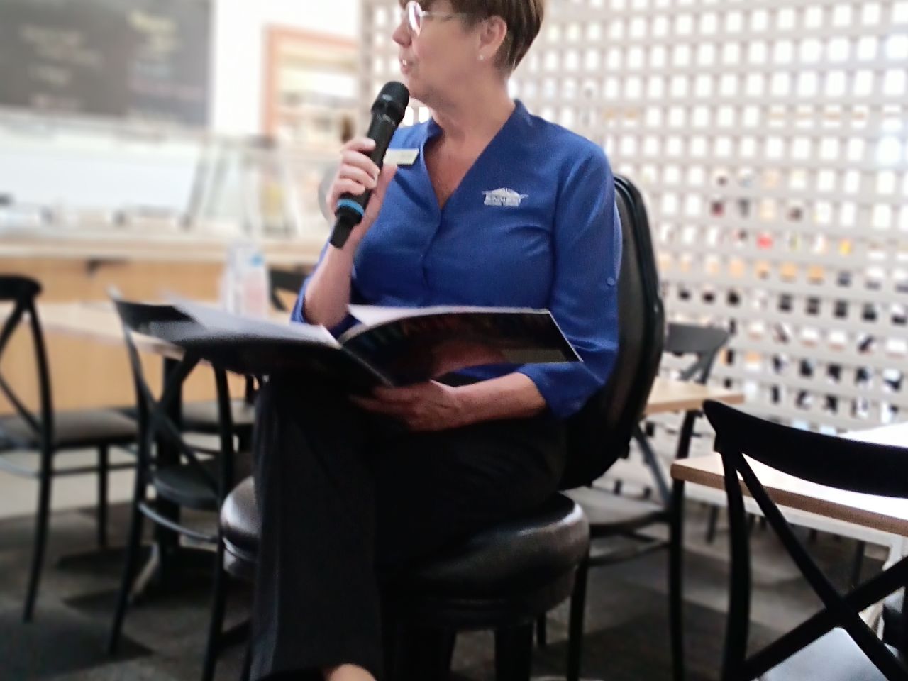 Thanks so much to Childers Artspace Gallery Director, Rebecca McDuff and Childers Library Co-ordinator Kim Green for their entertaining and informative session at the Branch's October catch up today.

Attendees were surprised to discover just how much hap