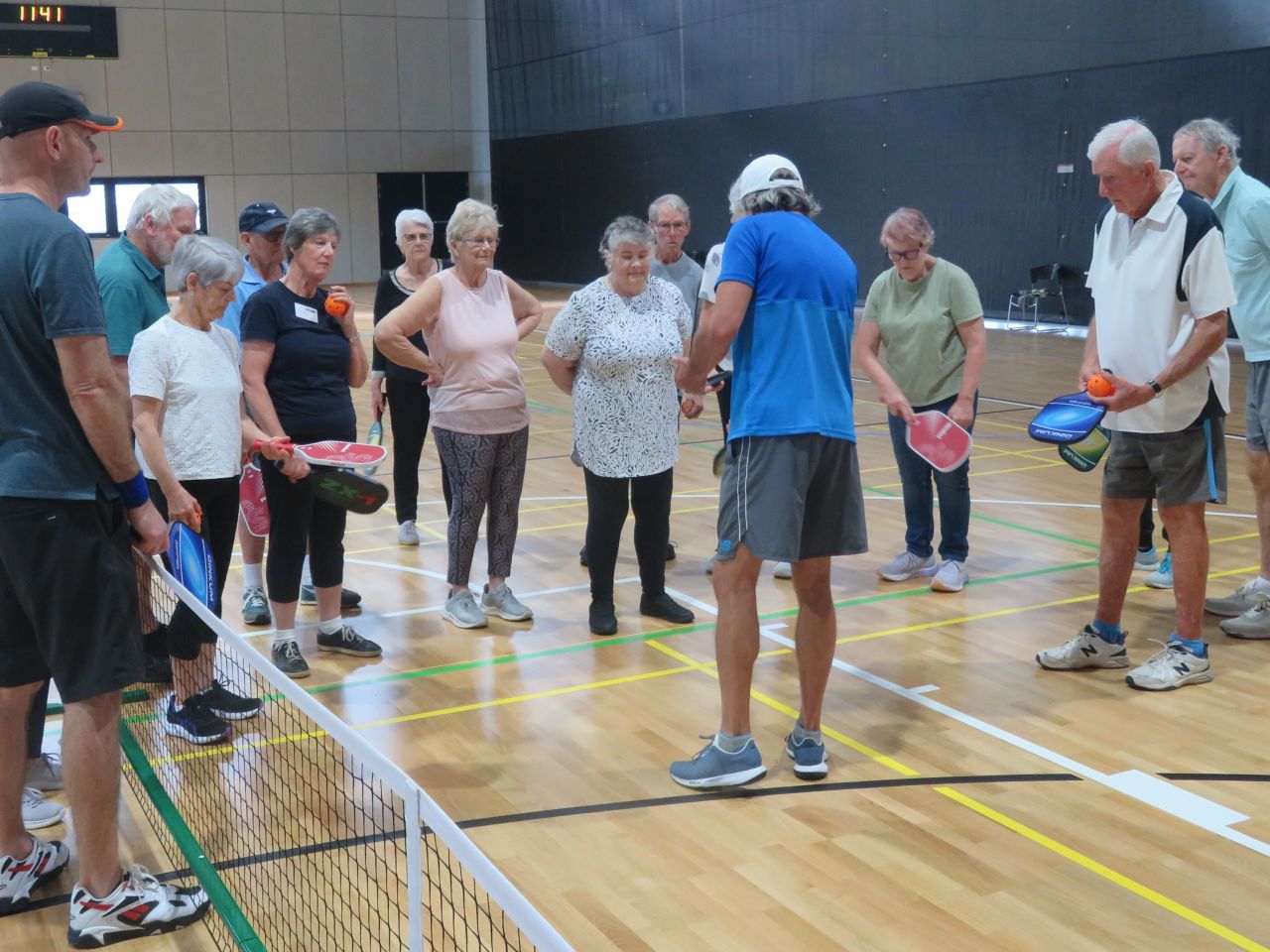 Having a game of Pickle Ball at the new PCYC courts at Port. Coaching was given and then play started. Reports were that everyone had a great time, not too much of a pickle. Lunch after at the bowling club. 17/8/24