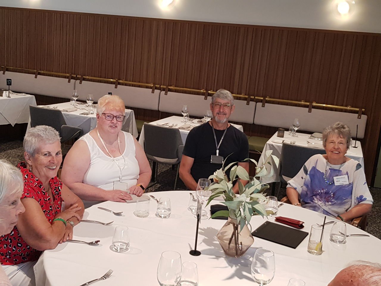 At Saltbush Restaurant Members of Peel Branch Faye Clavi, Mandy and John Kuppens, Vreni Tillmann and Tina Frost (President)
