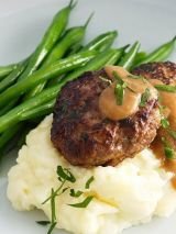 Beef rissoles and mash