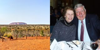 Philanthropist & Seniors Advocate Everald Compton walks Uluru to celebrate milestones & 95th Birthday