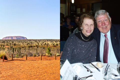 Philanthropist & Seniors Advocate Everald Compton walks Uluru to celebrate milestones & 95th Birthday